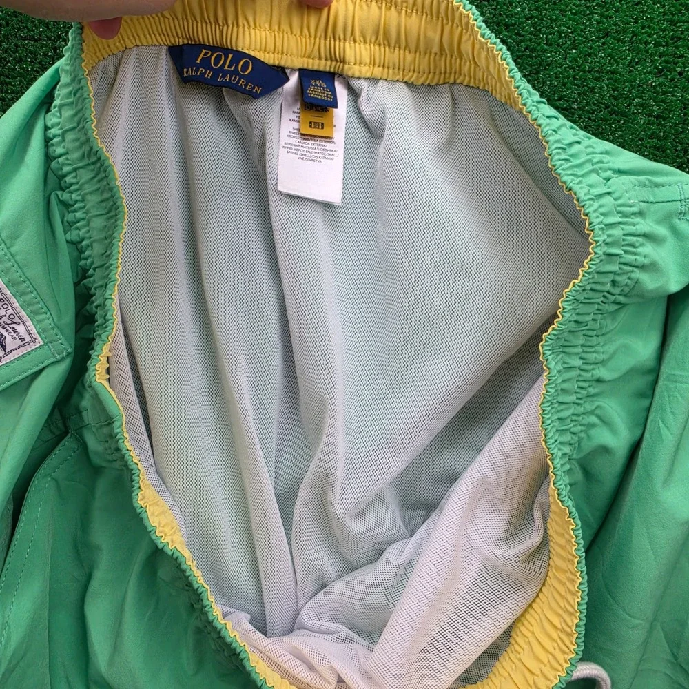Polo Ralph Lauren Traveler‎ Swim Trunks Mens 2XL Mint Green Board Shorts Mesh